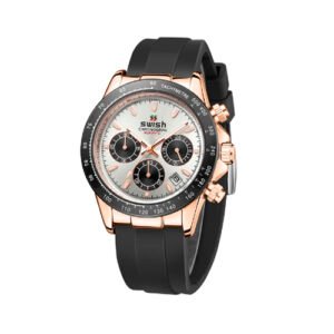 Reloj negro con dorado