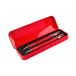 Set de bolígrafo y lapicero rojo